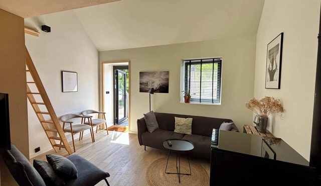 Tiny house with fireplace in polder | Tiny House Beach