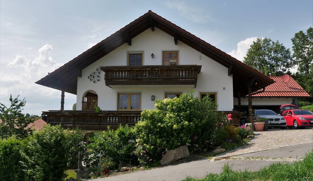 Top floor apartment, with distant views, sometimes as far as the Alps.