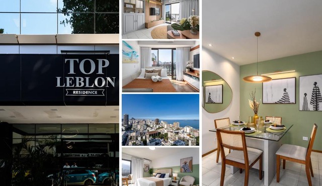 Top LEBLON com Vista Mar e Vista Cristo Redentor a 300m PRAIA e 150m Metro - Estacionamento e Portaria 24h - Anuncio com Opção de 1 Quarto e 2 Quartos