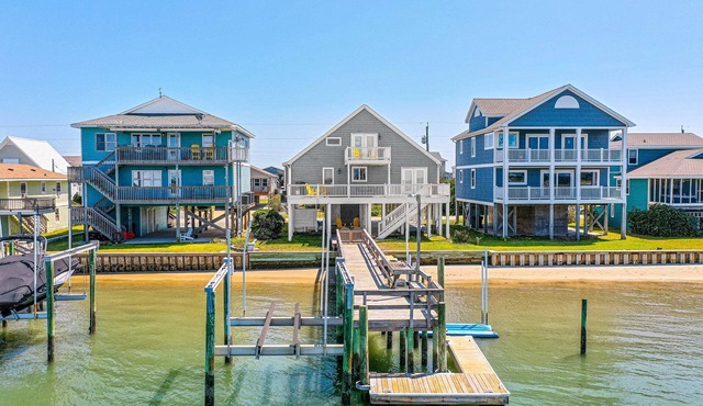 Topsail Beach Waterfront Home with Private Dock & Breathtaking Views!