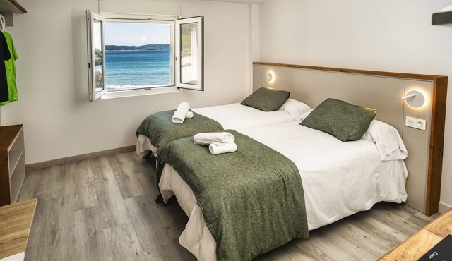 Tourist accommodation sea view beach Nemiña