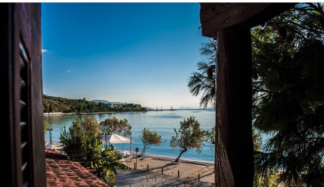 Traditional, rustic, seafront villa, just steps away from the beach.