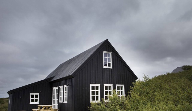 Traditional timber house by the sea