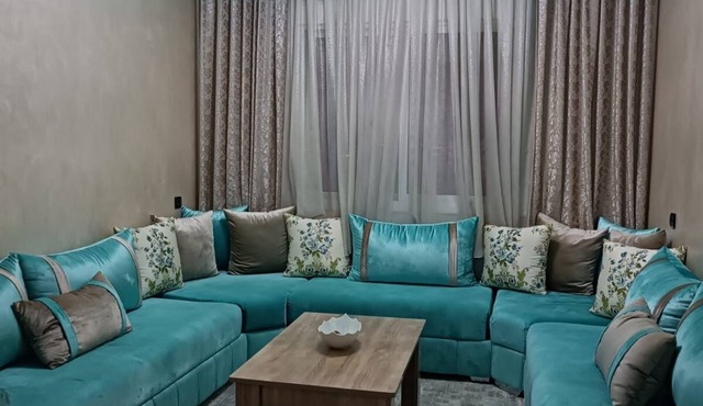 Tranquil 2 bedrooms with salon apartment neargrand stadium Ibn batouta Tanger