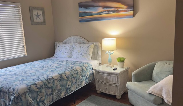 Tranquil setting room/private entry
