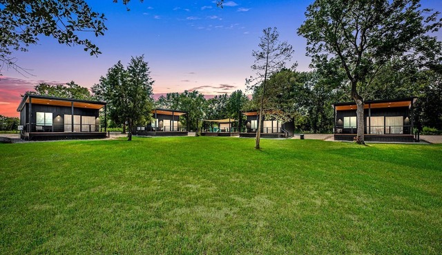 Tranquil Tiny Home Resort with Heated Pool & Goats near Houston, Hempstead Texas