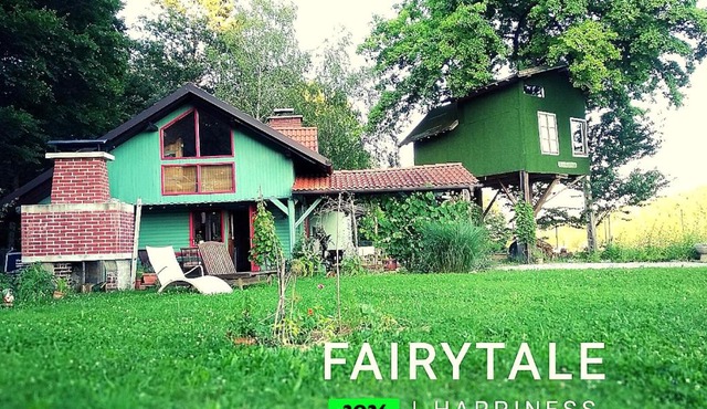 Tree house Ramona & Fairytale wooden house by Ljubljana