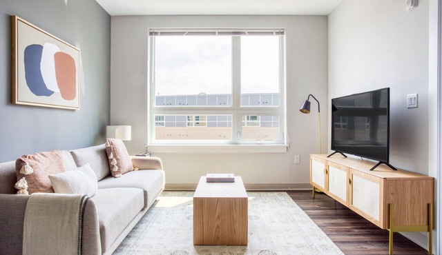 Trendy Brighton 1BR w/W/D, Gym, near T, Shops + Dining, by Blueground