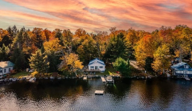 True lakefront living on Boyd Lake, Maine. Luxury on the lake for all to enjoy.