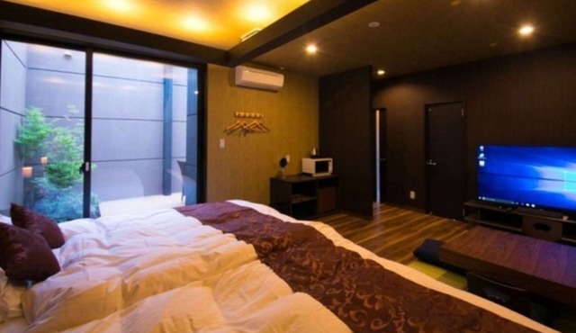 Twin beds tatami onsen openair jacuzzi bath/Oita Ōita