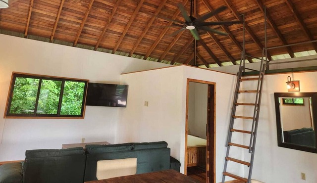 Two bedroom cabin-style suite with full kitchen