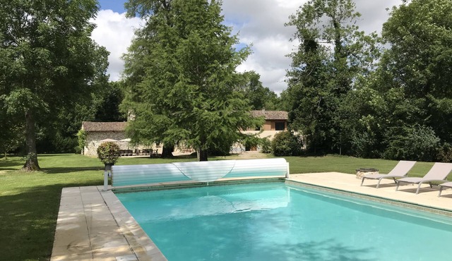 Two properties: 13th century manoir and mill, private garden & 12mtr heated poo