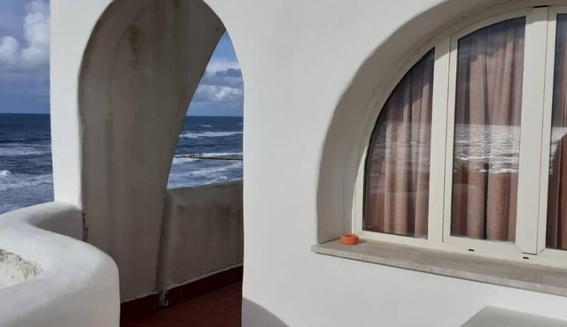 Two-room apartment, large terrace, sea front, floor 1 (Pink)