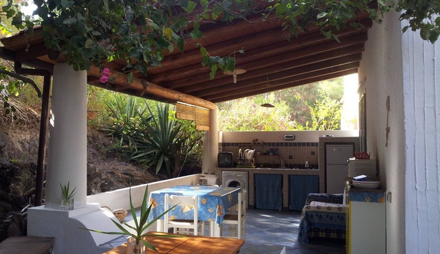 Typical Aeloian house with garden, Vulcano, Aeolian Islands