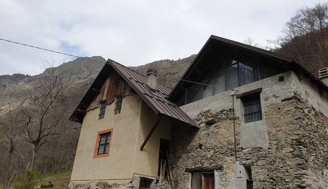 Typical renovated alpine hut.