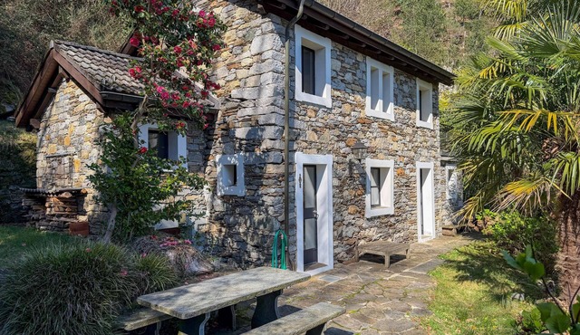 Typical rustico on the edge of the village idyllically bordering the forest