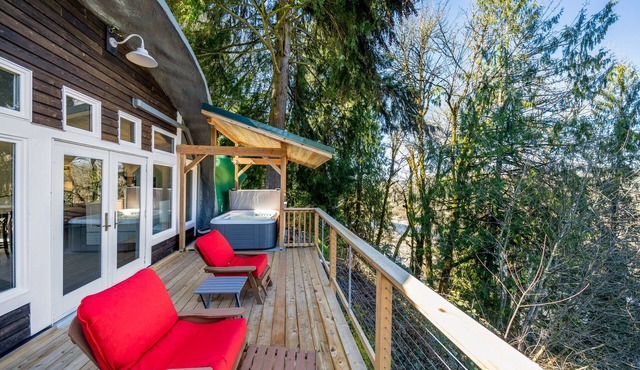 Unique, Dog-Friendly, Riverfront Cottage w/Free WiFi, Views, & Hot Tub