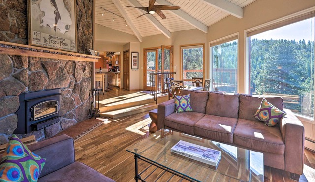 Unique Evergreen Cabin w/ 2 Decks & Mountain Views