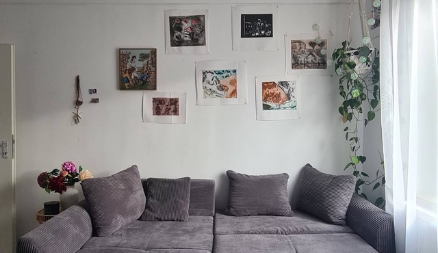 Unusual and creatively furnished living center in the city.