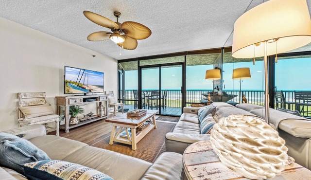 Updated direct oceanfront condo with large private balcony and a beachfront pool