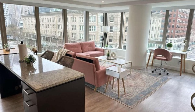 Upscale 2BR Condo with Gym & Parking near MGH & TUFTS