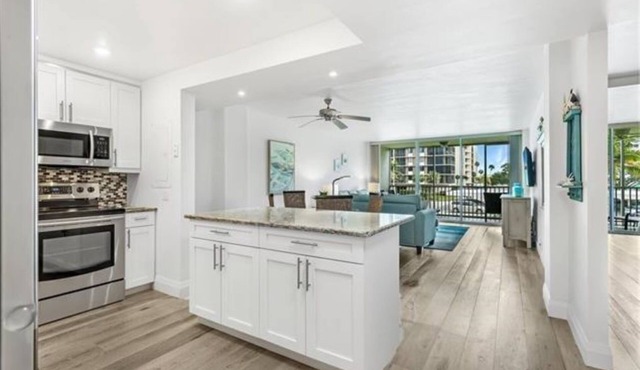 Upscale condo steps from gorgeous Vanderbilt beach