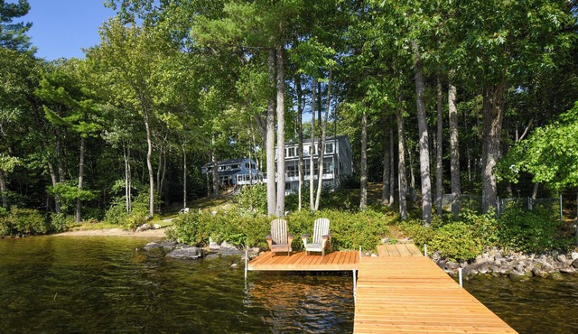 Upscale Lake House with Dock, Beach & Panoramic Views