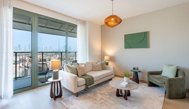 Urban Beachside 2BR with a Glimpse of Burj Khalifa, Near Jumeirah Beaches