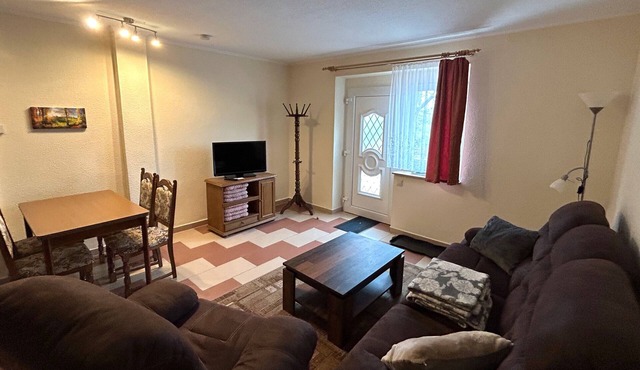 Vacation apartment "Zur Biberburg" ground floor-Biber, 68sqm, 2 bedrooms, terrace, max 5 persons