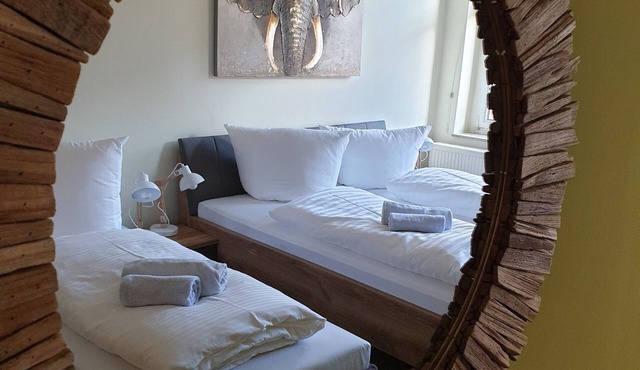 Vacation apartment Wassermühle, modern furnished apartment in the countryside