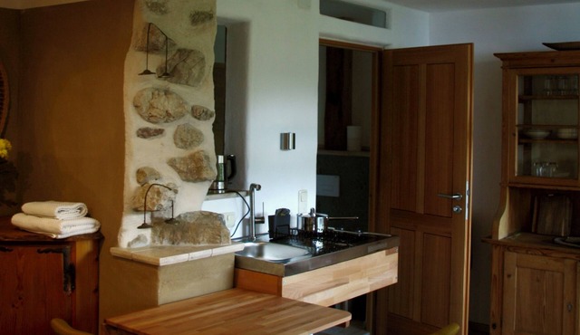 Vacation apartment with terrace and mountain view