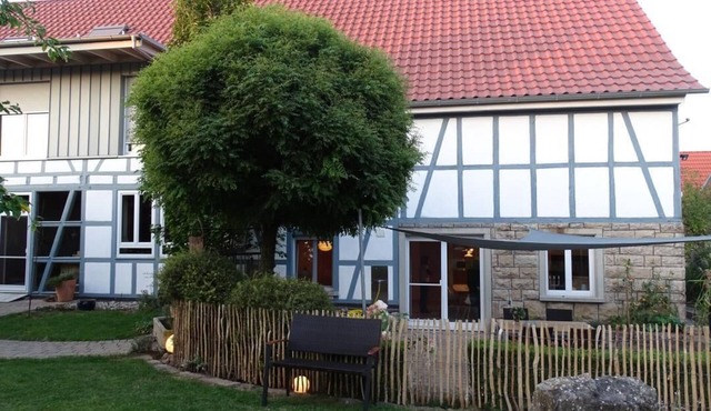 Vacation apartment Maiere's Schaire with fenced terrace at the gates of Rothenburg, ob der Tauber.