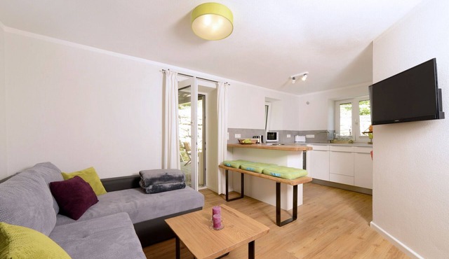 Vacation apartment Leben for 2 persons on the ground floor, 30 sqm, living room/kitchen and bedroom, terrace