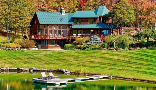 Valley View: 5 br, huge deck, pond, fireplace, woodstove, a/c