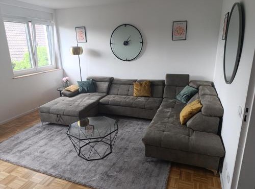 Vaste appartement avec parking gratuit, borne dispo et espace de travail