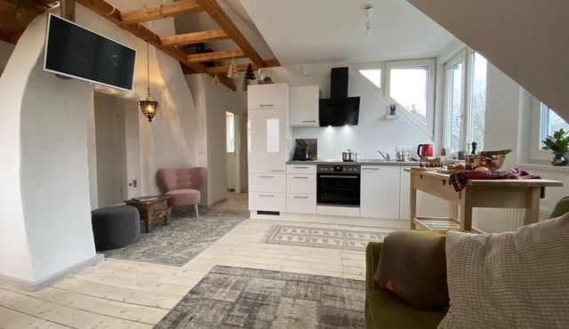 View of the Ruhr area - lovingly furnished top floor apartment