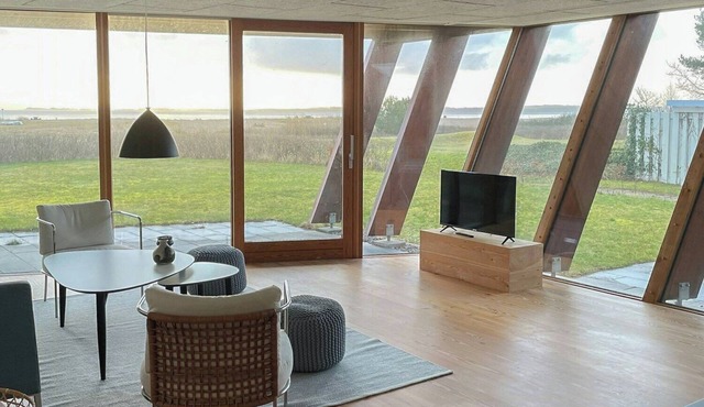 View over Aarhus bay from striking architecture
