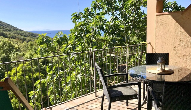 Villa at Peri Trilocale 2 bedrooms and a terrace overlooking the sea