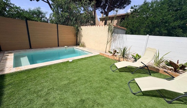 Villa avec piscine à Canet Plage 800m de la Mer