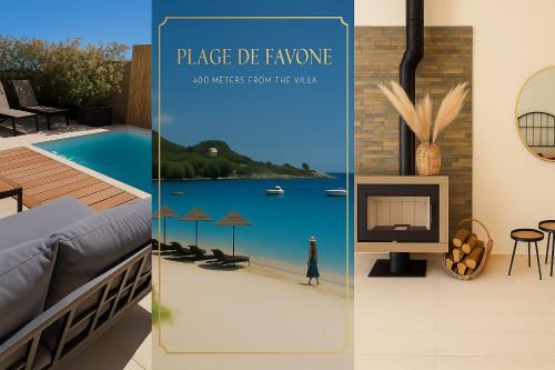 Villa avec piscine privée à 400m de la plage - 4 chambres