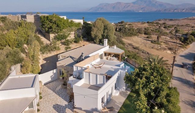 Villa Camping with private swimming pool near Komos beach ,Matala