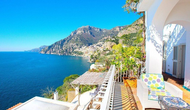Villa Cleopatra: An elegant and welcoming two-story villa built sheer above the sea, with Free WI-FI.
