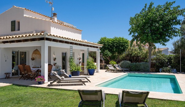 Villa El Olivo Menorca with Sea View, Wi-Fi, Pool, Garden & Terraces; Parking Available