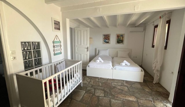 Villa Electra - full luxury, pool, best views on the island, 5mins walk to beach