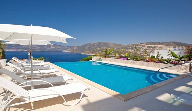 Villa has uninterrupted sea views over the Bay of Kalkan.