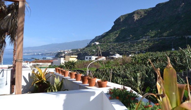 Villa in Tenerife, 80 meters from the ocean, solarium, wifi, exotic architecture
