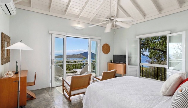 Villa offers a private balcony with picturesque views of stunning seascape areas