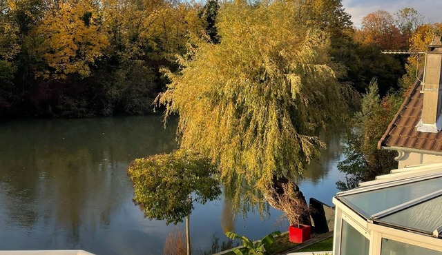 Villa on the banks of the Marne, spacious and bright, swimming pool, sauna, near RER station
