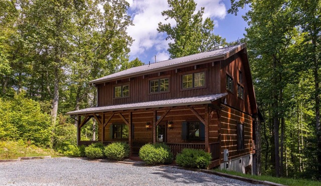 Walk in the Clouds - Rustic Cabin with Hot Tub, Outdoor fireplace, Fenced Dog Area