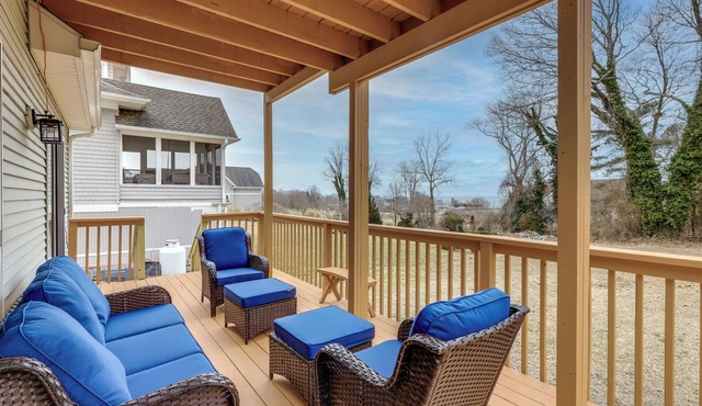 Walk to Eastern Point Beach: Apt w/Water View!